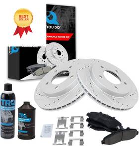 Bka-16977 Trq Front Performance Brake Pad And Rotor Kit Chemical Pads