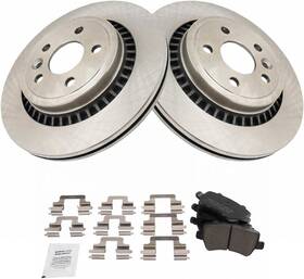 Bka-19462 Trq Rear Brake Pad And Rotor Kit Pads Ceramic Compatible