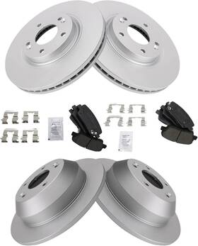 Bka-23119 Trq Front And Rear Brake Pad Rotor Kit Pads Bka11693 Premium Ceramic