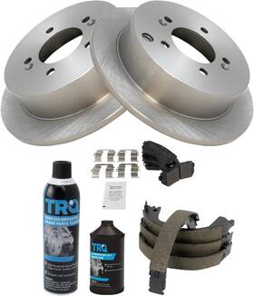Bka-49732 Trq Rear Brake Pad And Rotor Kit Chemical Bka28372 Metallic With Fluids