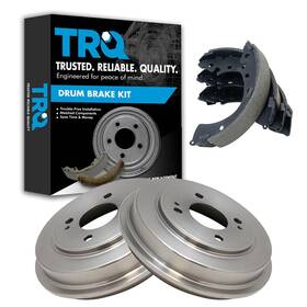 Bka10465 Trq Rear Brake Shoes And Drums Set Kit 4 Stud Wheels Compatible With 01-05 Honda Civic