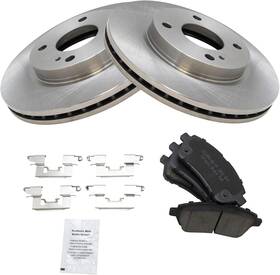 Bka11718 Trq Front Brake Pad And Rotor Kit Pads Ceramic Compatible