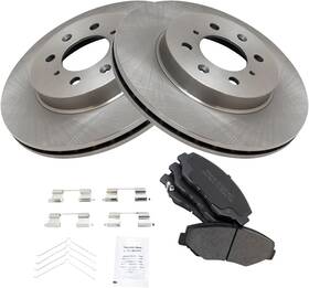 Bka48233 Trq Bka49795 Front Brake Pad And Rotor Kit Pads Metallic