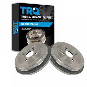 Bra14108 Trq Rear Brake Drum Kit Pair Set Of 2 For Toyota Yaris Ceramic Rotors Pads Oe