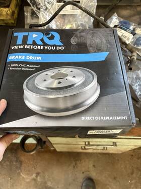 Bra75123 Trq Rear Brake Drum Pair Lh And Rh For 97-01 Honda Crv 06-13 Civic 13-14 Fit