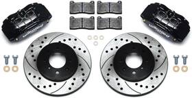 140-12996-d Wilwood Brake Kit With Drilled Rotors Black Front