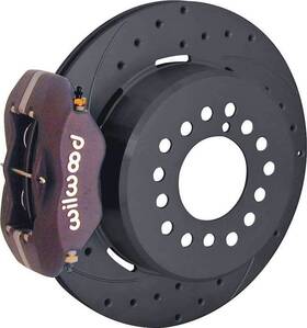1407141d Wilwood Performance Brakes Dynalite Rear Disc Brake Set With Park 12 Inch Drilled Rotors Black Calipers
