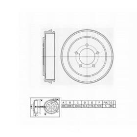666665 Winstop Brake Drum-fvp Premium Replacement Coated