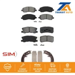 Front Rear Semi-metallic Brake Pads Parking Shoe Kit For Jeep Mitsubishi Patriot. Fixed Price $67.97.