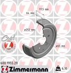Zimmermann 600.1955.20 Standard Coat Brake Drum For 74-79 Transporter. Fixed Price $125.99.