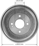 Brake Drum-wagon Bendix PDR0606 Fits 88-91 Honda Civic. Fixed Price $83.09.