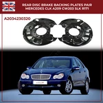 X Rear Left Disc Brake Back Plates For Mercedes Benz Slk-class R171 2004 2011. Fixed Price $65.79.