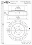 Brake Drum-ls Magneti Marelli 1AMVD20308. Fixed Price $83.20.