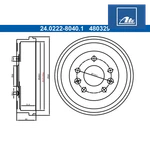 Brake Drum Ate 24.0222-8040.1 For Dacia, Renault, Nissan. Fixed Price $183.31.