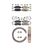 Front Brake Pads Rear Parking Shoes Kit For Gmc Sierra 1500 Classic 2005-2007. Fixed Price $134.00.
