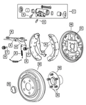 Genuine Mopar Brake Shoe Hold Down Clip 5114192AA. Fixed Price $10.49.