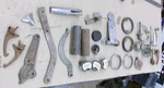 Used Rod Nos Ford ? Trunk Handle Bracket Arm Cap Gauge Man Cave Vintage Swap Lot. Fixed Price $52.00.