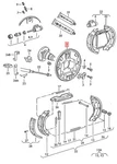 Genuine Vw Seat Audi Clasico Jetta Derby Gol Back Plate Left 6N0609425B. Fixed Price $129.95.