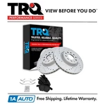 Trq Performance Brake Rotor Drilled Slotted Coated & Ceramic Pad Front Kit. Fixed Price $149.95.