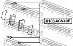 Febest Toyota Disc Brake Clip Set 0103-ACV40F. Fixed Price $39.00.