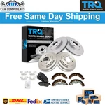 New Front & Rear Ceramic Brake Pad Coated Rotor Shoe Drum Kit For 11-16 Fiesta. Fixed Price $225.71.