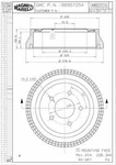 Brake DRUM-4 Door, Wagon Magneti Marelli 1AMVD20316. Fixed Price $85.39.