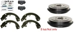 Brake Drum Shoes Wheel Cylinder Spring Kit Fits 2005-2015 Toyota Tacoma Lug. Fixed Price $206.95.