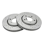 Pair Front Drilled & Slotted Brake Rotors For Dodge Caravan 2001 2002-2007. Fixed Price $84.99.