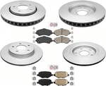 Fits Town Country 2014-2016 F&r Brake 302MM Geo Coated Rotors Ceramic Pads. Fixed Price $268.00.