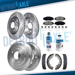 10.31'' Front Drilled Rotors Pads Rear Drums Shoes For 2012 - 2015 Honda Civic. Fixed Price $124.43.