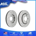 Pair Front Drilled & Slotted Brake Rotors For Dodge Caravan 2001-2007 53002. Fixed Price $84.99.
