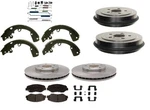 Brake Pad Rotor Shoe Drum Plus Hardware Rear Kit Fits 2006-2015 Toyota Yaris. Fixed Price $178.95.