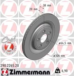 Zimmermann 290.2265.20 Standard Coat Disc Brake Rotor. Fixed Price $96.99.