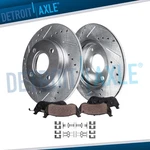 Rear Drilled Brake Rotors And Ceramic Pads For Honda Accord Acura El 2.3L. Fixed Price $59.61.