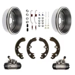 Rear Brake Drums Shoes Spring Kit Wheel Cylinder Set For Toyota Corolla W/o Abs. Fixed Price $148.95.