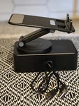 Better Bass Wireless Speaker & Phone Holder, WYS-2301BT, Rechargeable, Open Box. Fixed Price $13.00.