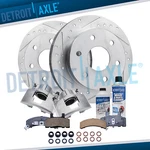 Front Drilled Rotors Calipers Brakes Pads For Gmc Tahoe Yukon K1500 K2500. Fixed Price $248.18.