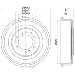 Hella Pagid 355302621 Brake Drum For 96-04 Infiniti Nissan Pathfinder QX4. Fixed Price $165.99.