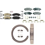 Front Brake Pads Rear Parking Shoes Kit For Gmc Sierra 1500 Classic 2005-2007. Fixed Price $128.12.