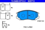 Ate Disc Brake Pad Set For Daihatsu Terios 04465-B4010-000. Fixed Price $39.59.