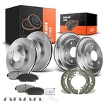 Front 262MM Disc Brake Rotors Pad & Rear Drum Shoe For Honda Civic. Fixed Price $149.99.