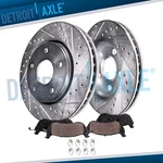 Front Drilled And Slotted Rotors Brake Pads For Dodge Ram 1500 Chrysler Aspen. Fixed Price $135.81.
