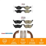 Front Rear Semi-metallic Disc Brake Pads And Parking Shoes Kit For KNN-100851. Fixed Price $117.68.