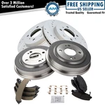 Front & Rear Brake Pad Rotor,shoe Drum Kit Fits 1996-2000 Honda Civic. Fixed Price $174.85.