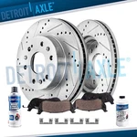 12.99'' Front Drilled Rotors Pads For Chevrolet Tahoe Avalanche Silverado 1500. Fixed Price $144.33.