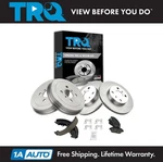 Trq Front Ceramic Disc Brake Pads & Rotors W/ Rear Shoes Drums For Scion Xa Xb. Fixed Price $174.95.