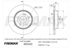 Disc Brake Rotor Fremax BD0433. Fixed Price $51.39.