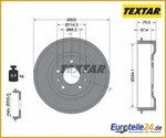 2PCS Brake Drum Textar 94032800 For Rover Freelander. Fixed Price $234.67.