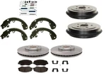 Brake Pads Rotors Shoe Drums And Spring Kit Saturn Sc Sl Series 1991-2002. Fixed Price $158.95.