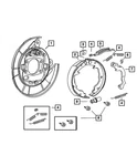 Genuine Mopar Rear Drum Brake Backing Plate Right 68159684AA. Fixed Price $90.62.